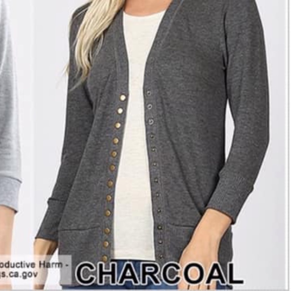 NWOT size medium ripped neck cardigan sweater